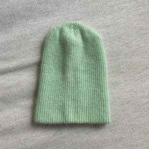 Mint Green Fuzzy Beanie